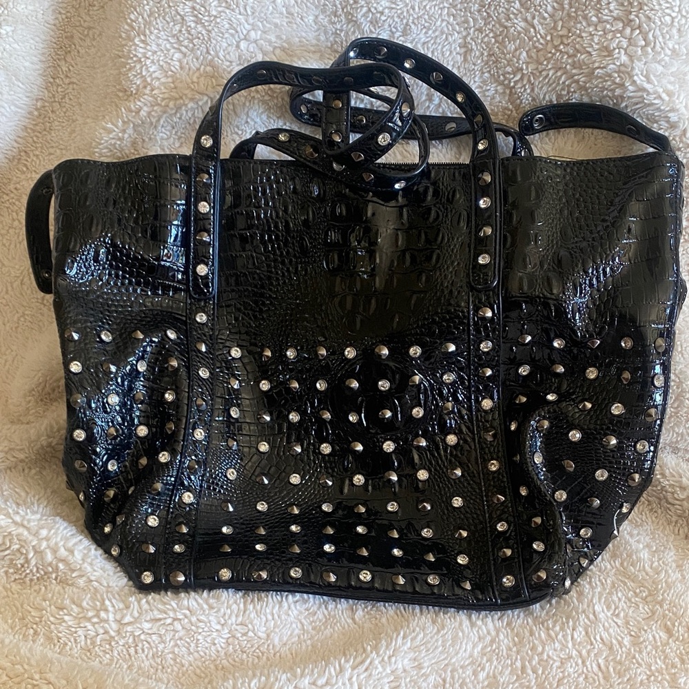 🌹 💎 Black Studded Tote Bag